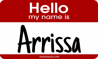 Hello my name is Arrissa png download