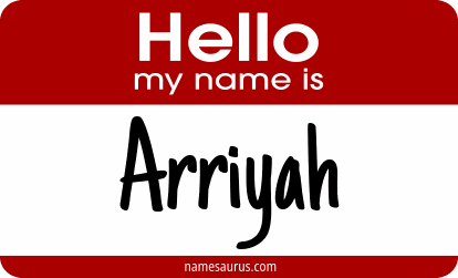 Hello my name is Arriyah png download