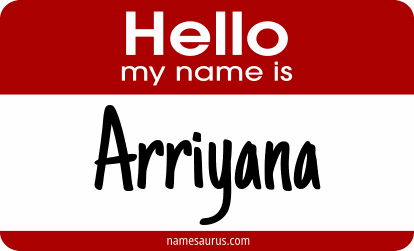 Hello my name is Arriyana png download