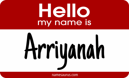 Hello my name is Arriyanah png download