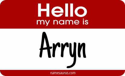 Hello my name is Arryn png download