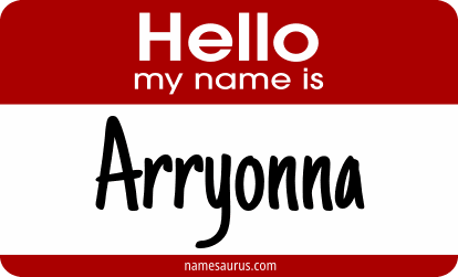Hello my name is Arryonna png download