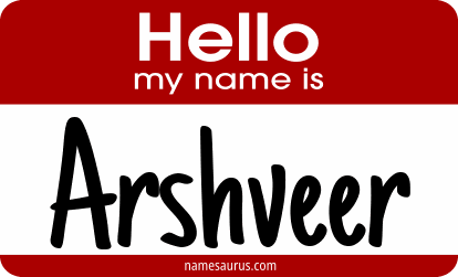 Hello my name is Arshveer png download