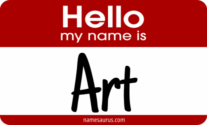 Hello my name is Art png download
