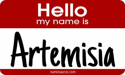 Hello my name is Artemisia png download