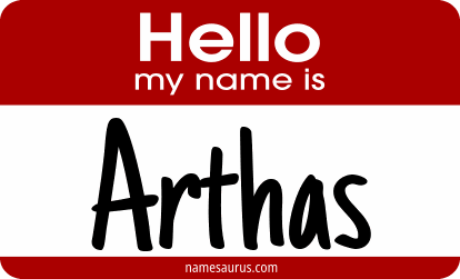 Hello my name is Arthas png download