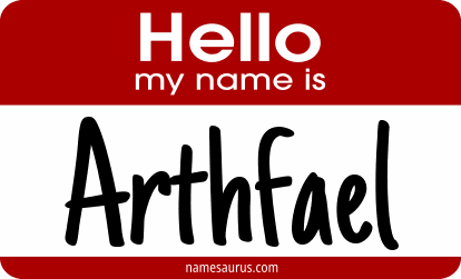 Hello my name is Arthfael png download