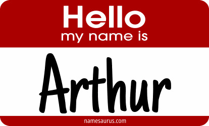 Hello my name is Arthur png download