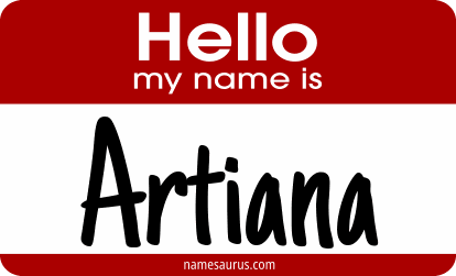 Hello my name is Artiana png download