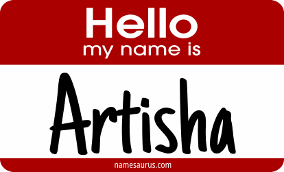 Hello my name is Artisha png download