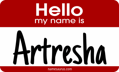 Hello my name is Artresha png download
