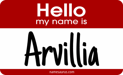 Hello my name is Arvillia png download