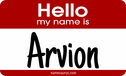 Hello my name is Arvion png download