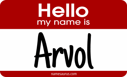 Hello my name is Arvol png download