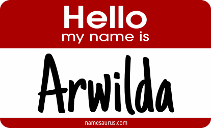 Hello my name is Arwilda png download