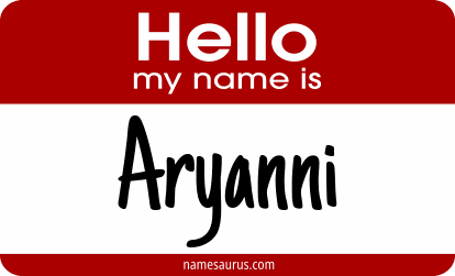 Hello my name is Aryanni png download