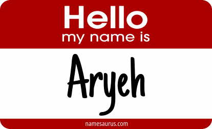 Hello my name is Aryeh png download