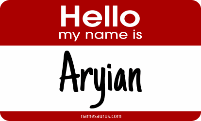 Hello my name is Aryian png download
