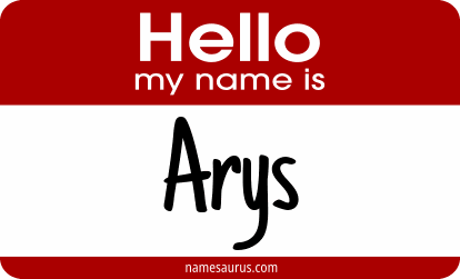 Hello my name is Arys png download