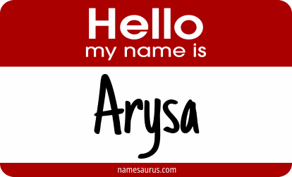 Hello my name is Arysa png download