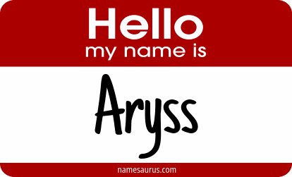 Hello my name is Aryss png download