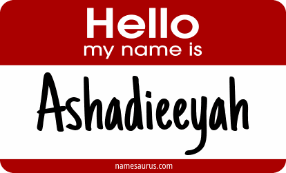 Hello my name is Ashadieeyah png download