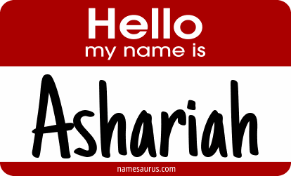 Hello my name is Ashariah png download