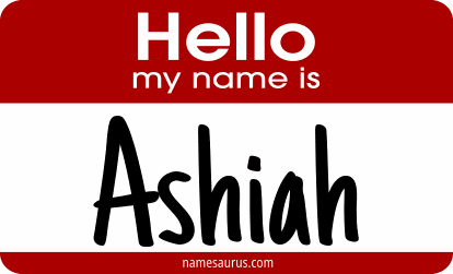 Hello my name is Ashiah png download