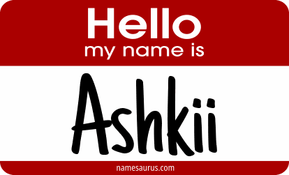 Hello my name is Ashkii png download