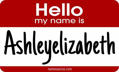 Hello my name is Ashleyelizabeth png download