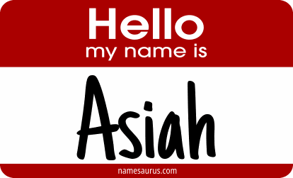 Hello my name is Asiah png download