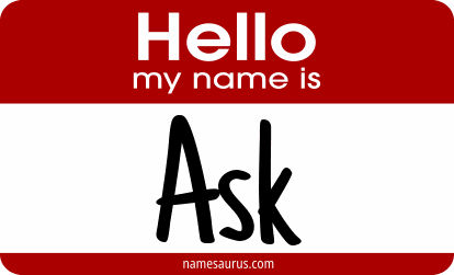 Hello my name is Ask png download