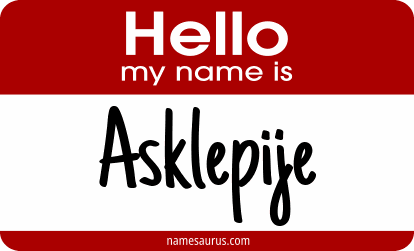 Hello my name is Asklepije png download