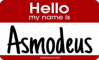 Hello my name is Asmodeus png download