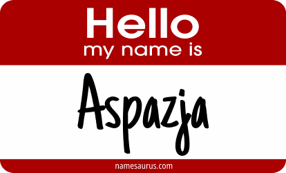 Hello my name is Aspazja png download