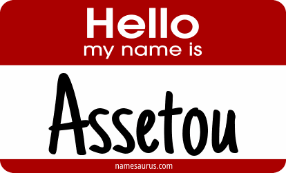 Hello my name is Assetou png download