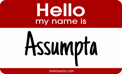 Hello my name is Assumpta png download