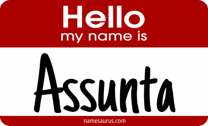 Hello my name is Assunta png download