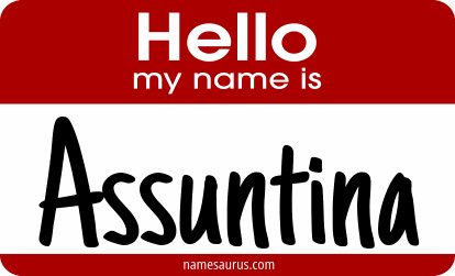 Hello my name is Assuntina png download