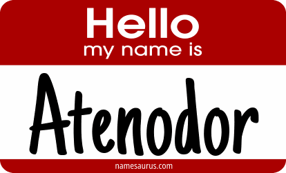 Hello my name is Atenodor png download