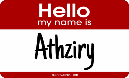 Hello my name is Athziry png download