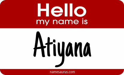 Hello my name is Atiyana png download