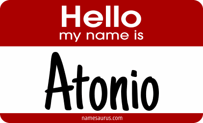 Hello my name is Atonio png download