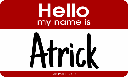 Hello my name is Atrick png download
