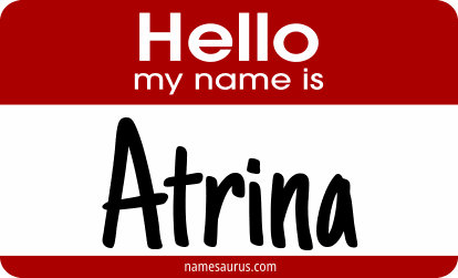 Hello my name is Atrina png download