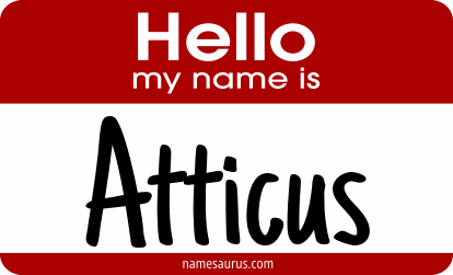 Hello my name is Atticus png download