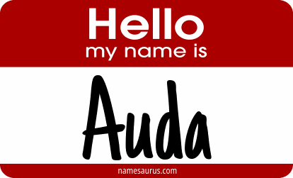 Hello my name is Auda png download