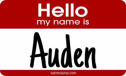 Hello my name is Auden png download