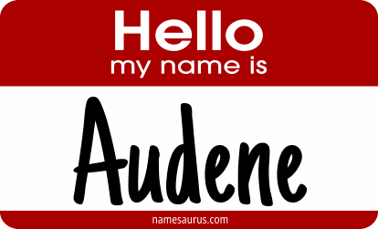 Hello my name is Audene png download