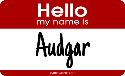 Hello my name is Audgar png download